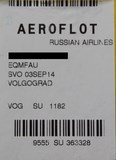 Ticket partie voyageur à destination de volgograd par Aeroflot, Russian Airlines
